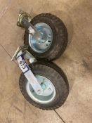 Lot of (2) Rubber Tire Casters