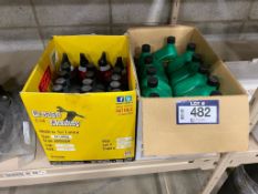 Lot of Asst. Fluids including 10W-30 Oil, Gunk Octane Plus, Dash and Trim Detailer, etc.