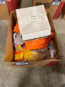 Lot of (3) Hard Hats, Face Shields, Contractors Pants, Decontamination Shower Carrying Bag, etc.