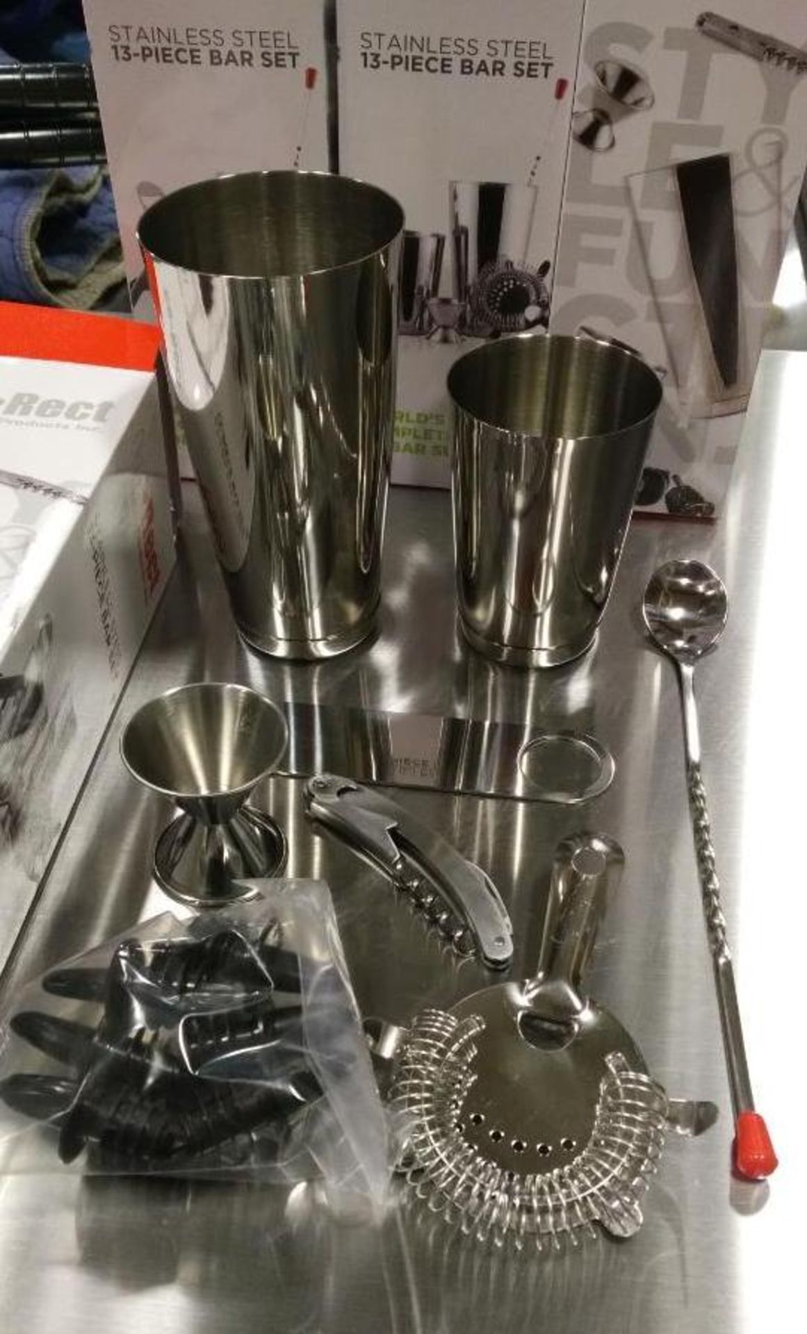 13 PIECE STAINLESS STEEL HOME BAR STARTER SET, CO-RECT BS207 - NEW - Image 3 of 6