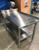 HEAVY DUTY STAINLESS STEEL EQUIPMENT STAND W/ UNDERSHELF