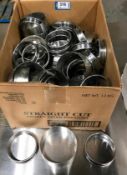 BOX OF ASSORTED SIZE ROUND COOKIE CUTTERS AND MOLDS