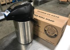 BUNN 2.5L LEVER ACTION AIRPOT PORTABLE SERVER & BOX OF BUNN COMMERCIAL COFFEE FILTERS
