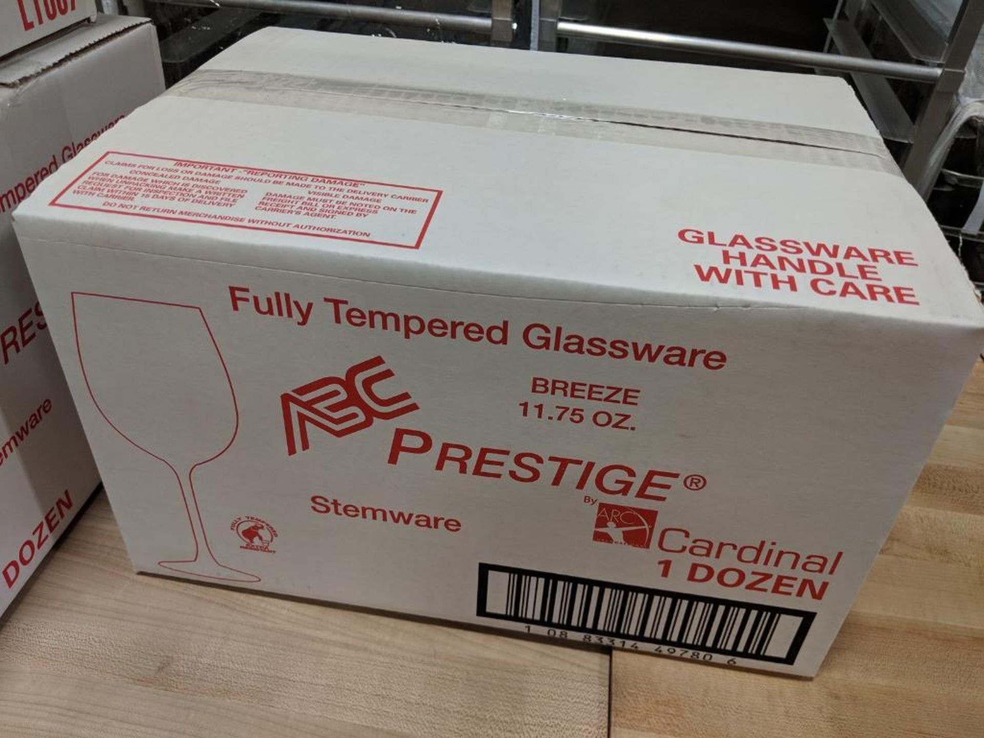 CARDINAL PRESTIGE BREEZE 11.75 OZ WINE GLASSES, L1807 - 12 PER CASE - NEW - Image 2 of 2