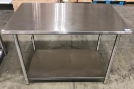 FOSTER 48" X 30" STAINLESS STEEL WORK TABLE WITH UNDERSHELF