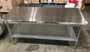 TARRISON 72" X 30" STAINLESS STEEL WORK TABLE WITH UNDERSHELF