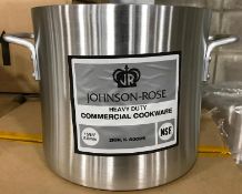 12QT HEAVY DUTY ALUMINUM STOCK POT, JOHNSON ROSE 65712 - NEW