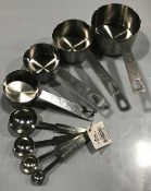 UPDATE STAINLESS STEEL MEASURING CUPS SET OF 4 & UPDATE MEASURING SPOONS SET OF 4 - NEW