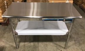 WORKTABLE S/S 24"X60X"34" & UNDERSHELF, 120-WTS2460418 - NEW