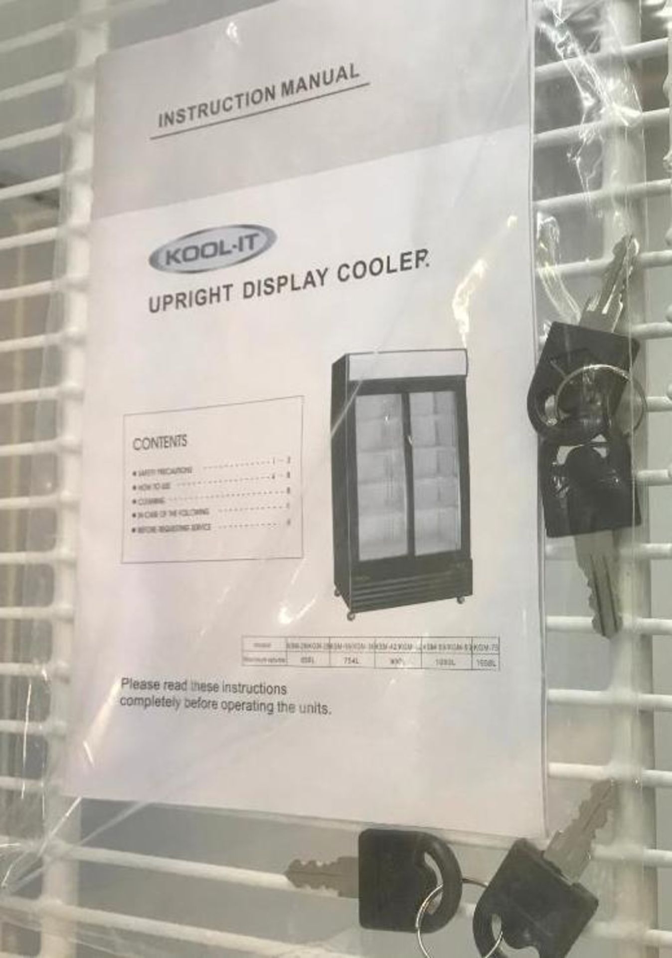 DOUBLE HINGED GLASS DOOR COOLER, 42 CU. FT, LED DISPLAY - NEW - Image 13 of 16