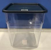 18QT SQUARE POLYCARBONATE STORAGE CONTAINER, UPDATE SCQ-18PC - NEW