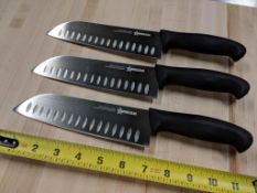 7" MULTI-PURPOSE KNIVES W/G-BLADE, BLACK POLY HANDLE, OMCAN 12761 - LOT OF 3