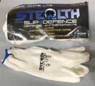 391W WHITE LITE STEALTH LIGHTWEIGHT POLYURETHANE COATED GLOVES - 1 DOZEN - NEW