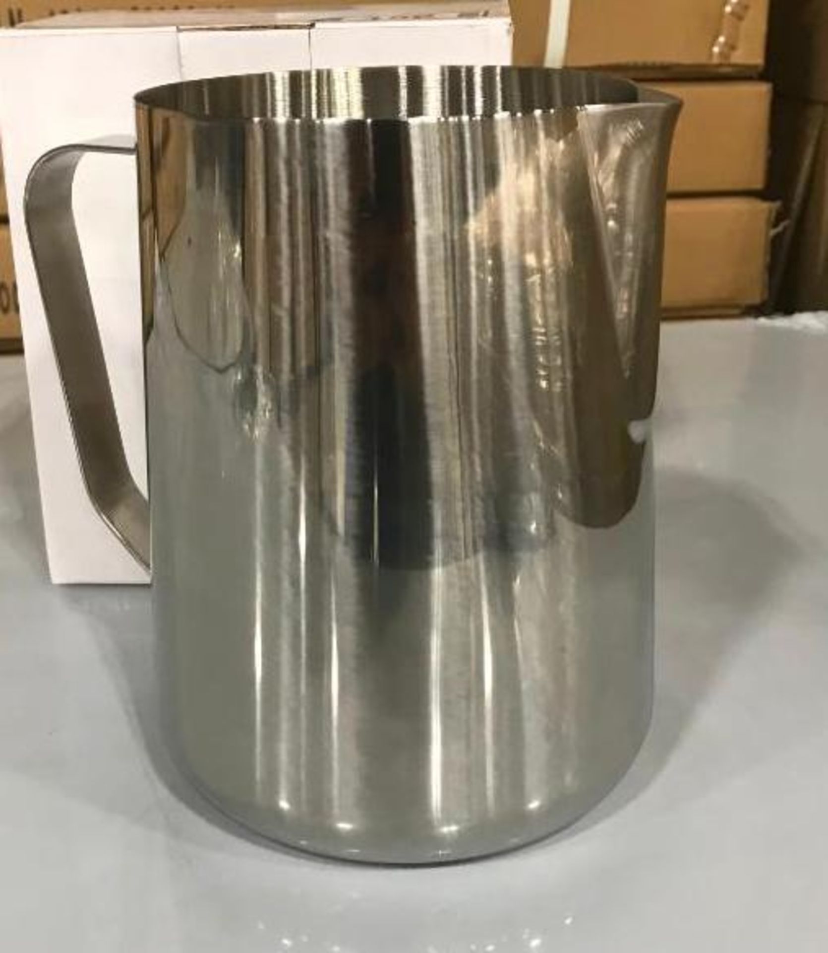 66 OZ / 1952 ML STAINLESS STEEL FROTHING JUG / PITCHER, OMCAN 80037 - Image 2 of 2