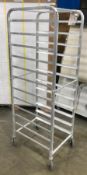 12 TIER MOBILE PAN RACK WITH COVER