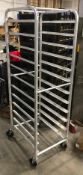 12 TIER MOBILE PAN RACK WITH COVER