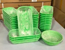 BOX OF PLASTIC PROOFING BASKETS