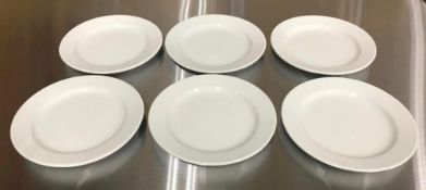 BOX OF 7" WHITE PORCELAIN PLATES, ARCOROC FF414 - 6 PER BOX - NEW