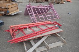 Lot of Sheet Goods Rack and Scaffolding.