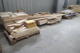 Lot of 5 Pallets Asst. Full Length and Short Cut Dimensional Lumber, Interior Doors, and Panelling,