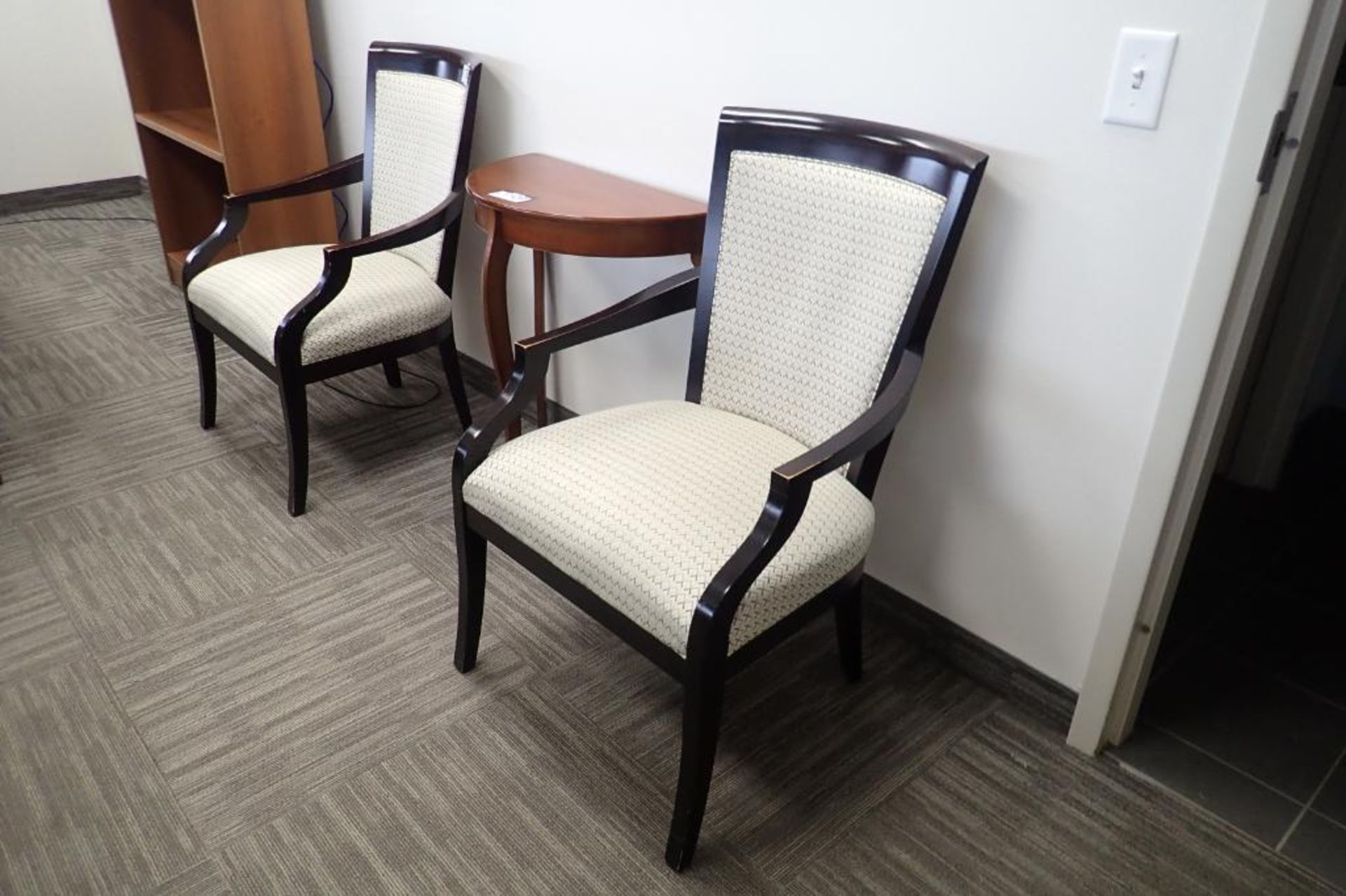 Lot of 2 High Back Upholstered Side Chairs.