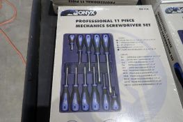 Lot of 2 Onyx Professional 11pc Mechanics Screwdriver Sets.