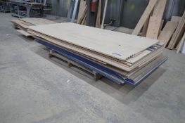 Lot of 2 Pallets Asst. Plywood, OSB and Particle Board.