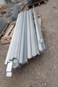 Lot of Asst. Galvanized Flashing and Steel Rods- GREEN PAINT.