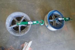 Lot of 2 Greenlee 8,000lbs Capacity Cable Reels.