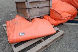 Lot of 2 Insulated Tarps and Asst. Lumber Cut-offs.