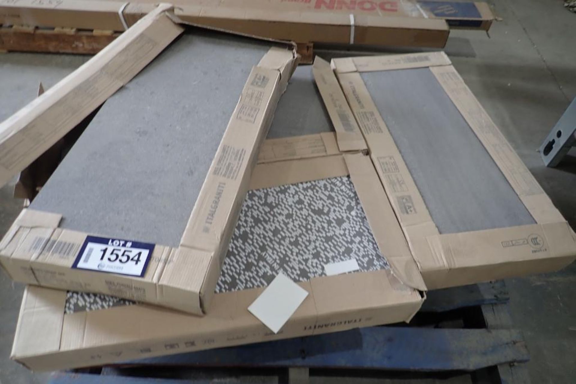 Lot of Asst. Flooring, Doors, Threaded Rod, Heavy Duty Nuts and Bolts, Galvanized Sheeting, Donn Cei - Image 2 of 7