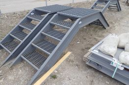 Steel 32" High Crossover Stairs.