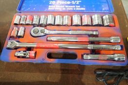 Westward 20pc 1/2" Drive Socket Wrench Set.