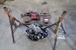 Lot of 2 Jack Stands, PVC Fittings, and Towing Lights.