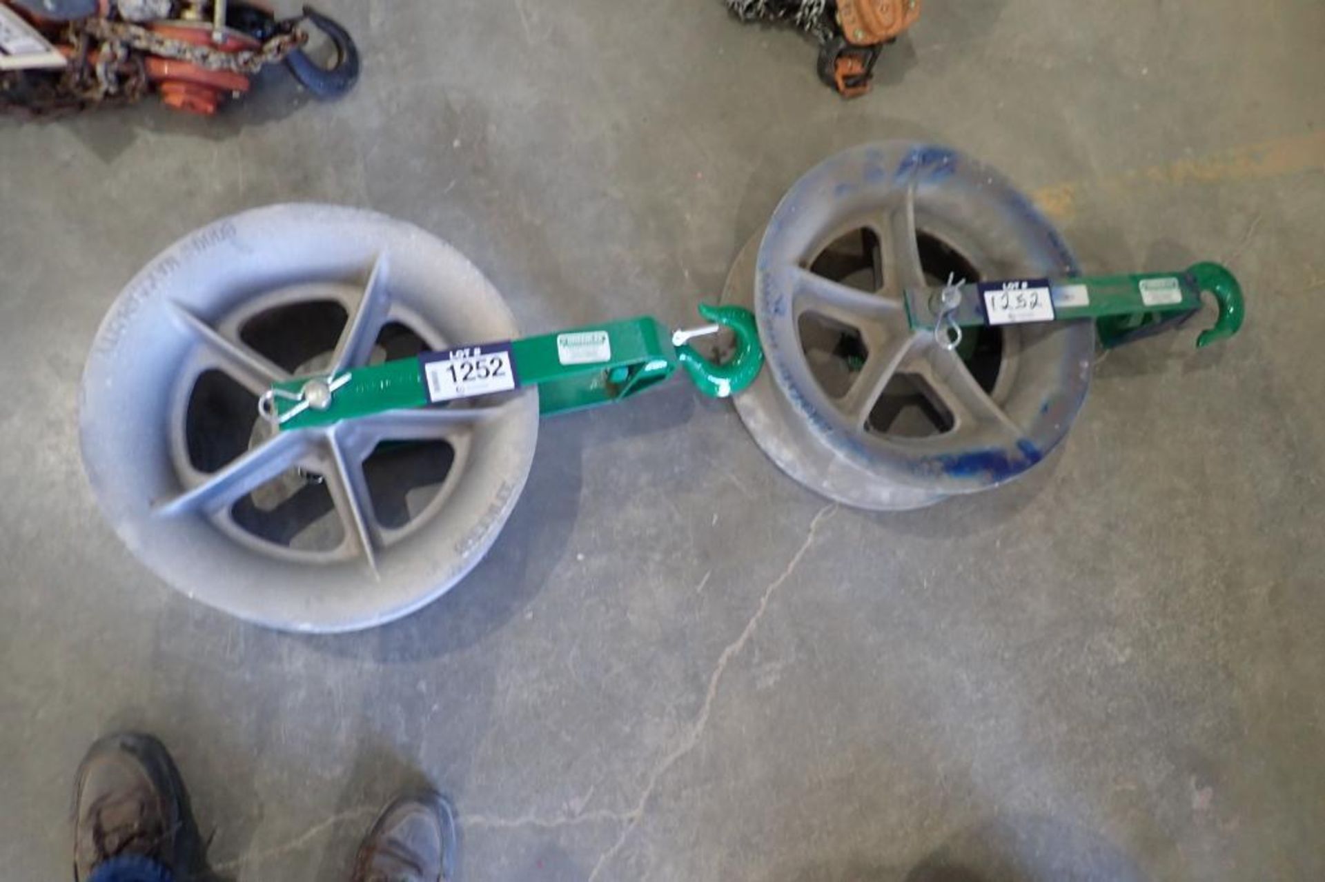 Lot of 2 Greenlee 8,000lbs Capacity Cable Reels.