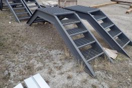 Steel 32" High Crossover Stairs.