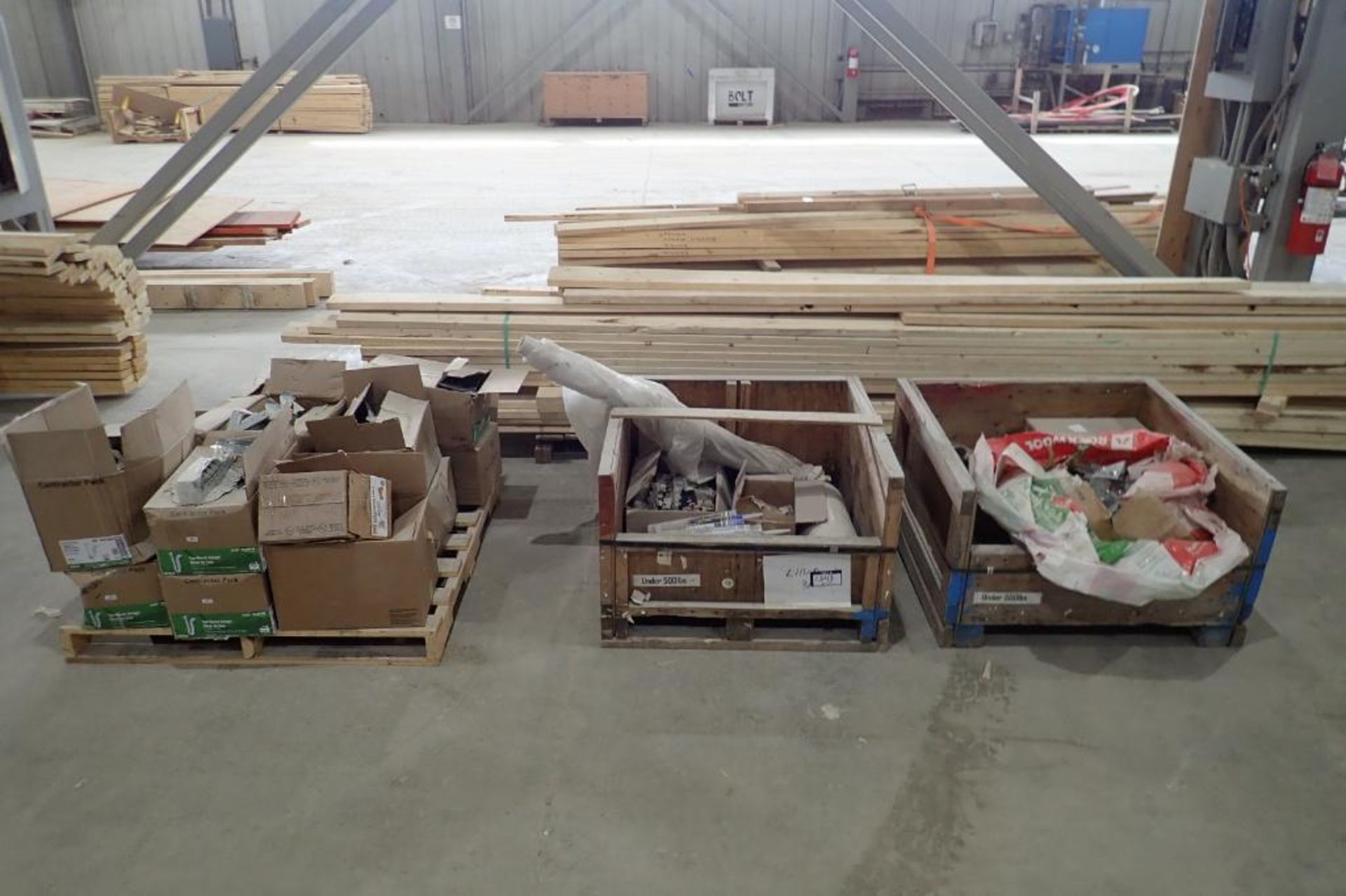 Lot of 2 Crates and 1 Pallet Asst. Joist Hangers, Construction Adhesive, etc. - Image 2 of 5