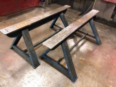 Lot of (2) 6' Steel Saw Horses