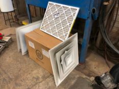 Lot of Asst. Air Filters, Duct Clamps, etc.