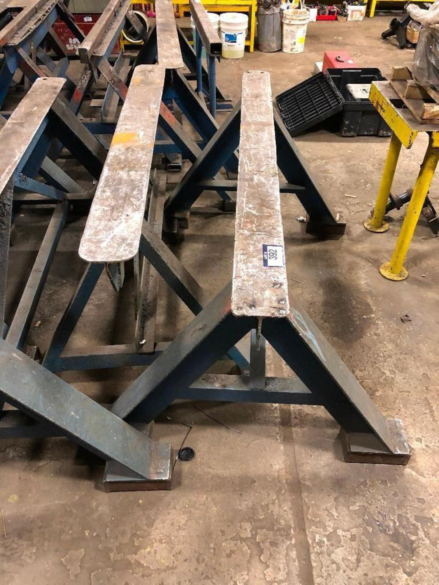 Lot of (2) Asst. Steel Shop-Built Saw Horses - Image 2 of 2