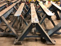 Lot of (2) Asst. Steel Shop-Built Saw Horses