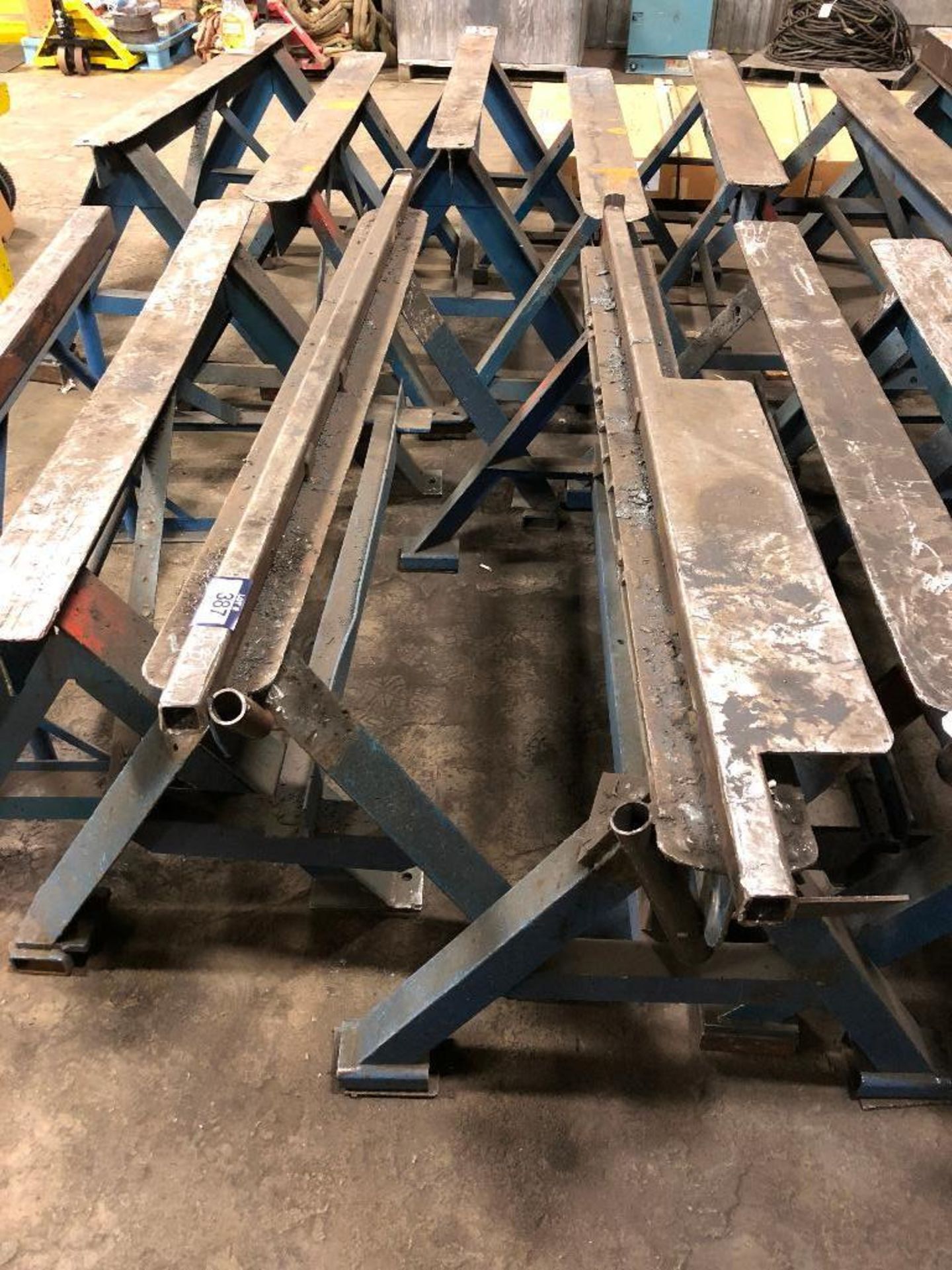 Lot of (2) Asst. Steel Shop-Built Saw Horses