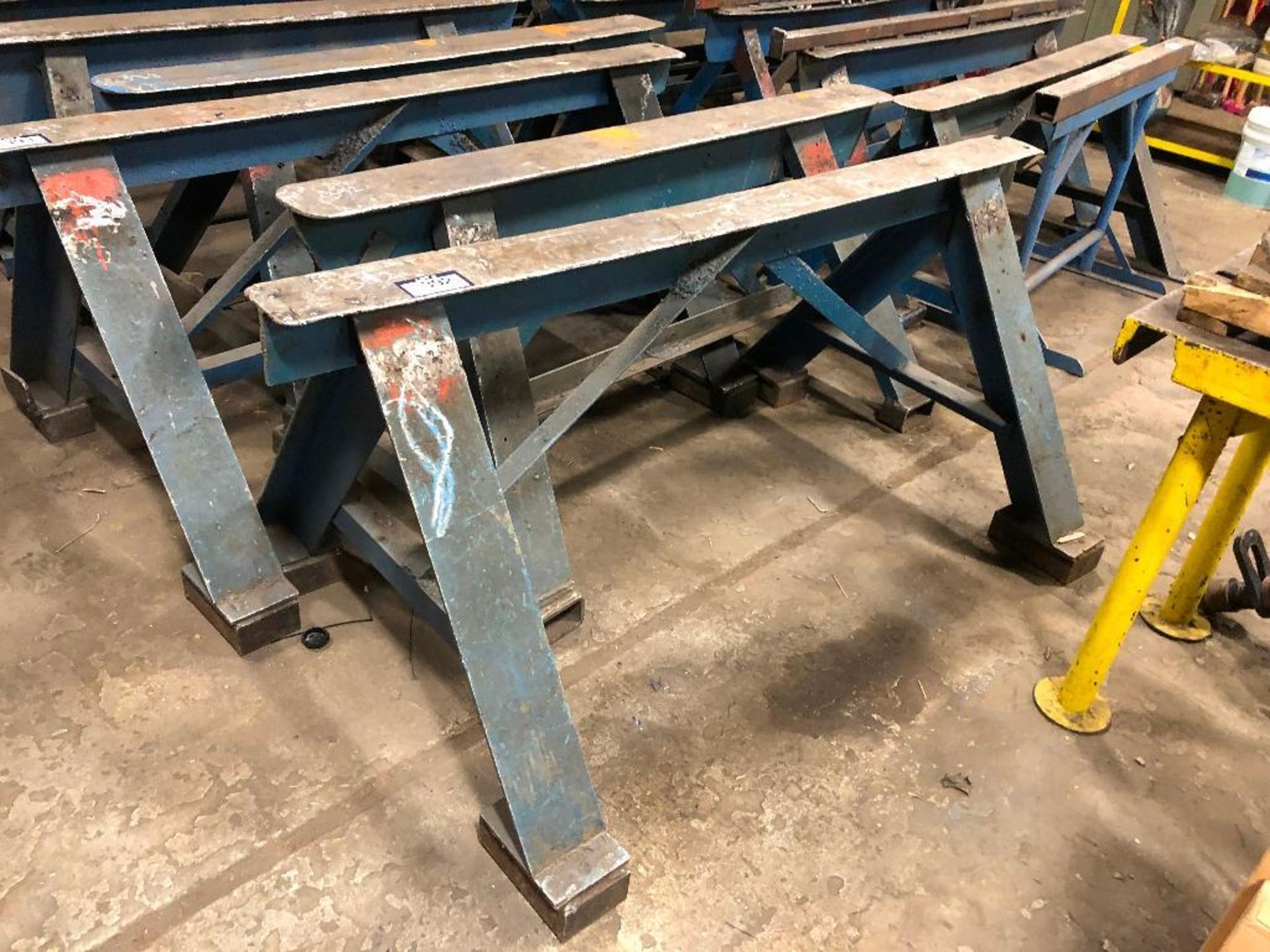 Lot of (2) Asst. Steel Shop-Built Saw Horses