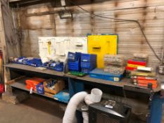 Lot of Asst. Part Cases and Parts Bins including Breakers, Socket Set Screws, Hose Repair Kits, Cott