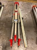 Lot of Surveying Tripod w/ Measuring Stick