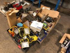 Lot of Asst. Worklights, Electrical Wire, Light Bulbs, Electrical Components, etc.