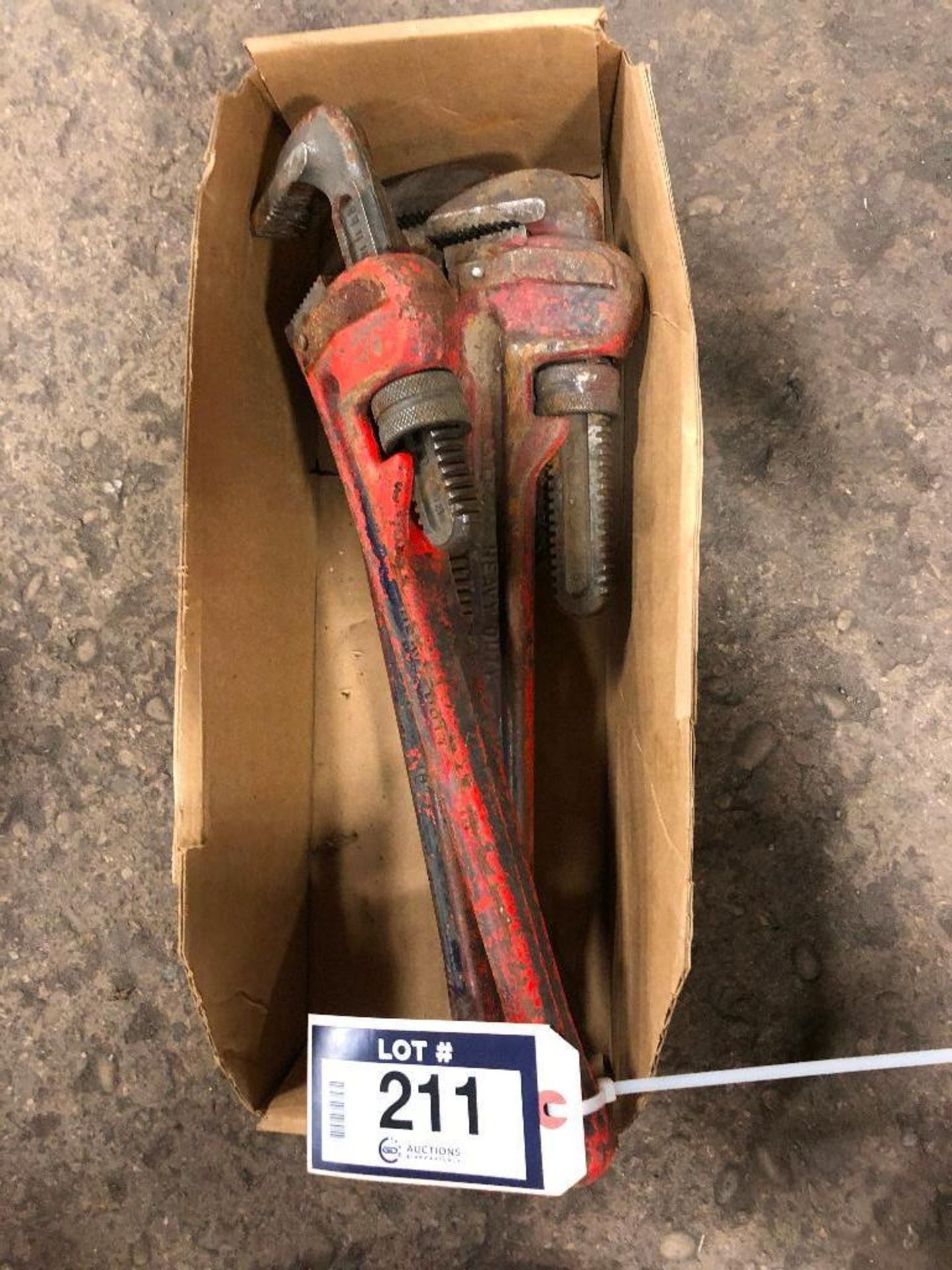Lot of (4) 18" Ridgid Pipe Wrenches - Image 2 of 2