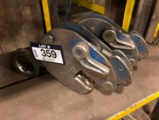 Lot of (2) 1.5-Ton Plate Clamps