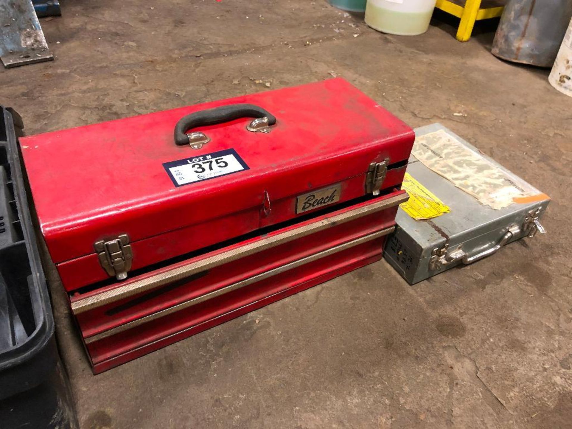 Lot of (3) Asst. Beach Tool Chest, Plastic File Box, Plastic Storage Locker, Case - Image 3 of 7