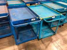 Lot of (2) 2-Tier Shop Carts